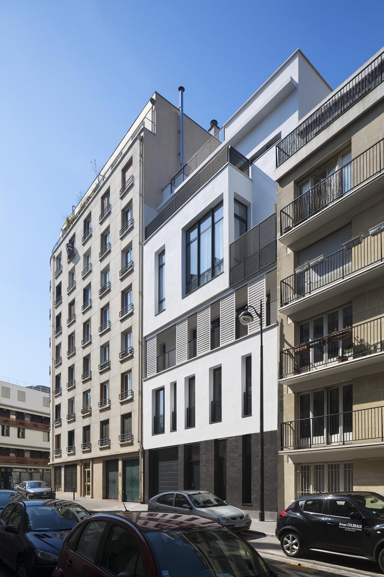 Plus belles maisons de paris : projet de OBAA Architectes vue de la façade